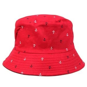Custom Printed Red Reversible Bucket Hat Manufacturer Pexton Apparel