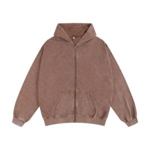 Custom Luxury Embroidery Hoody Streetwear Hoodie Fleece Blank Vintage Oversized Acid Wash Sun Faded Distressed Zip up Hoodie11 Oversized Distressed Fleece Zip Hoodie