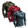 Men’s Camouflage Compression Shirt Long Sleeve Rash Guard Quick Dry Gym Fitness Running Sports Training T Shirt Custom Design Men's Camouflage Compression Shirt – Long Sleeve