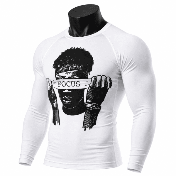 Men’s Long Sleeve Compression Shirt Graphic Print Gym Fitness Tight Base Layer Sportswear Custom OEM Wholesale Men's Long Sleeve Graphic Compression Shirt