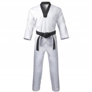 Custom Taekwondo Uniform Dobok Manufacturer Wholesale USA UK Custom White Taekwondo Uniform V-Neck Dobok Manufacturer Pexton Apparel