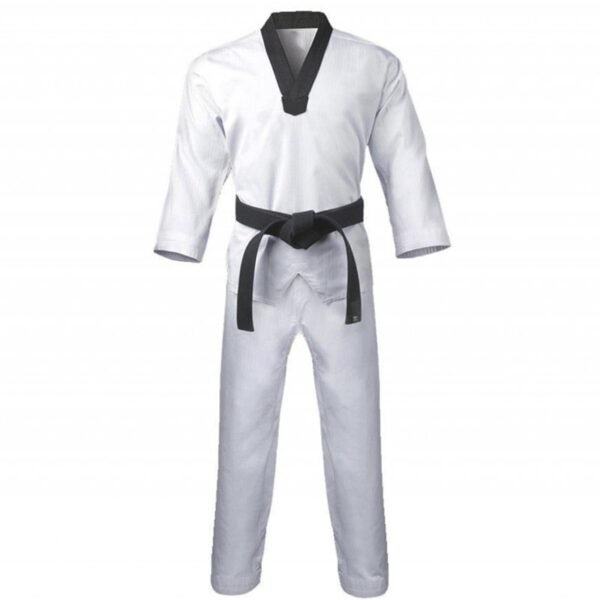 Custom Taekwondo Uniform Dobok Manufacturer Wholesale USA UK Custom White Taekwondo Uniform V-Neck Dobok Manufacturer Pexton Apparel