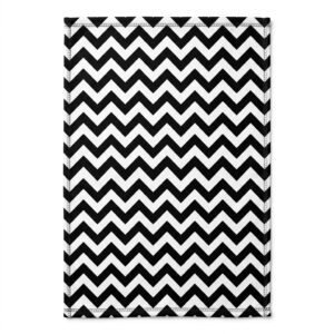 Black and white chevron print towel