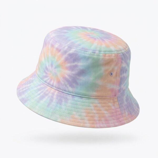 Pastel rainbow tie-dye custom bucket hat