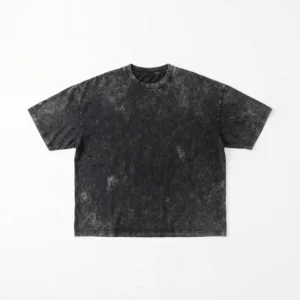 Custom Acid Wash T-Shirt – Black Boxy Black acid wash boxy t-shirt