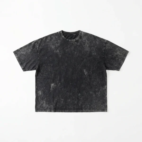 Custom Acid Wash T-Shirt – Black Boxy Black acid wash boxy t-shirt