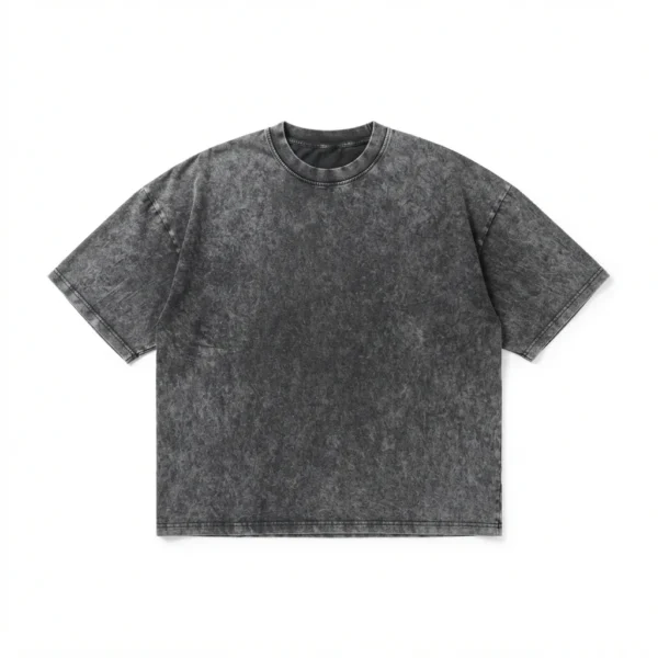 Custom Acid Wash T-Shirt – Grey Boxy Grey acid wash boxy t-shirt