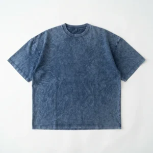 Custom Acid Wash T-Shirt – Blue Boxy Blue acid wash boxy t-shirt
