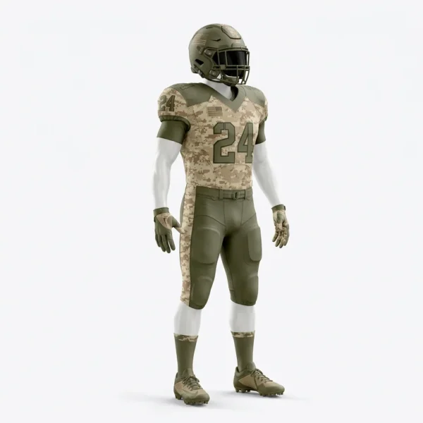 Custom American Football Uniform – Digital Camo Military Tribute Digital camo military tribute American football uniform