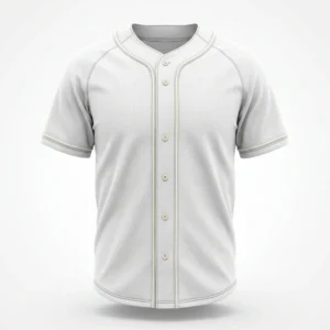 Custom Baseball Jersey – White Raglan Piped White raglan sleeve baseball jersey with piping