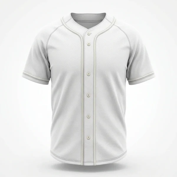 Custom Baseball Jersey – White Raglan Piped White raglan sleeve baseball jersey with piping