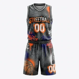 Custom Basketball Uniform – Graffiti Streetball Graffiti streetball sublimated basketball uniform