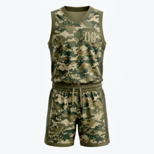 Custom Basketball Uniform – Digital Camo Green digital camo basketball uniform