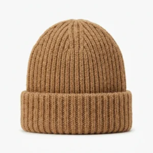 Custom Beanie – Camel Tan Rib Camel tan rib knit cuffed beanie