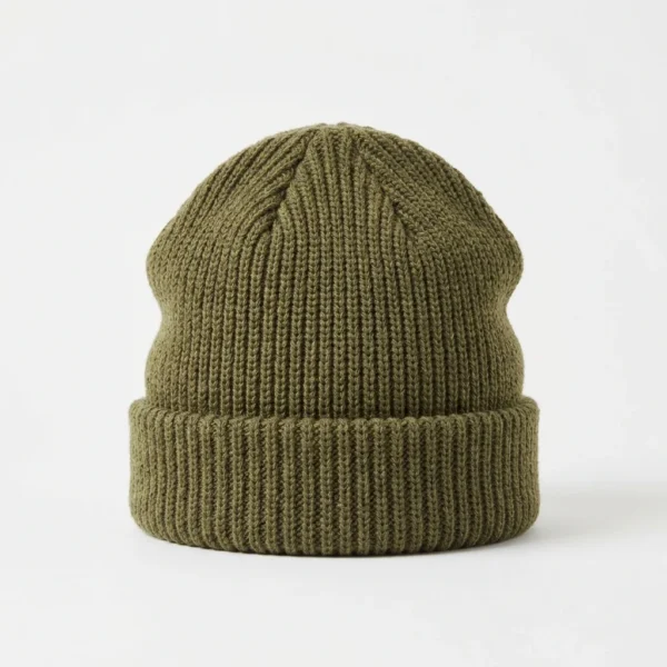 Olive green fisherman beanie