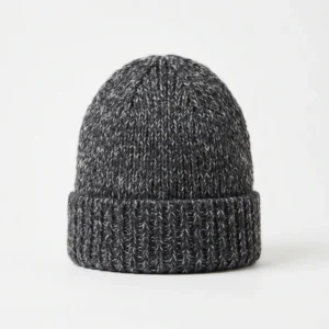 Custom Beanie – Marled Charcoal Chunky Marled charcoal chunky knit beanie