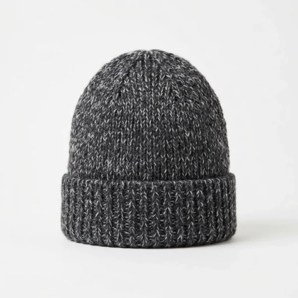 Custom Beanie – Marled Charcoal Chunky Marled charcoal chunky knit beanie