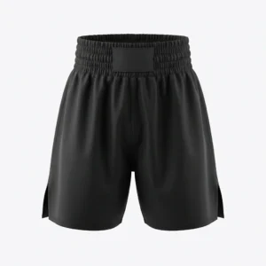 Custom Boxing Shorts – Plain Black Satin Plain black satin boxing shorts
