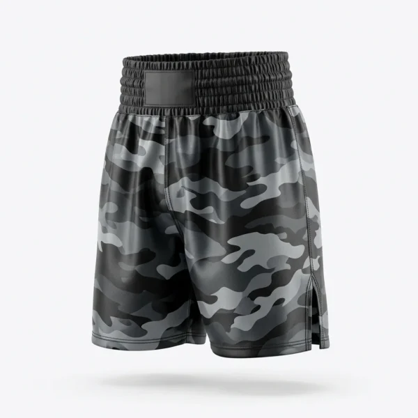 Grey camo boxing shorts