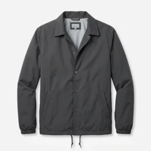 Custom Coach Jacket – Charcoal Lined Charcoal grey lined coach jacket