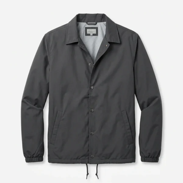 Custom Coach Jacket – Charcoal Lined Charcoal grey lined coach jacket