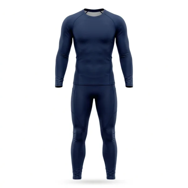 Navy long sleeve compression set
