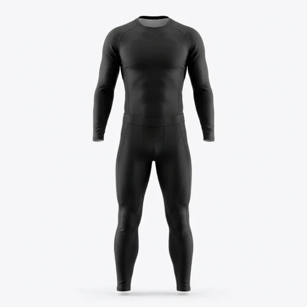 Black long sleeve compression top and tights