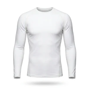 Custom Compression Shirt – White Long Sleeve White long sleeve compression shirt