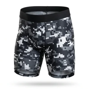 Custom Compression Shorts – Grey Digital Camo Grey digital camo compression shorts