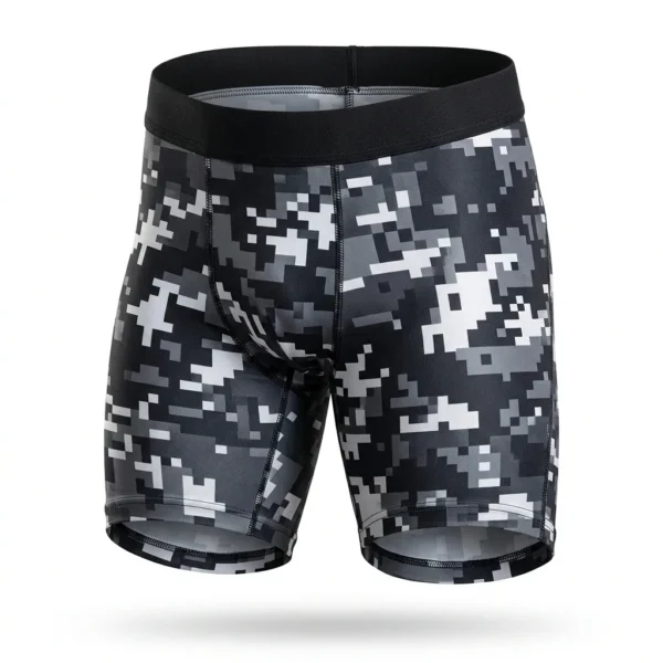 Custom Compression Shorts – Grey Digital Camo Grey digital camo compression shorts
