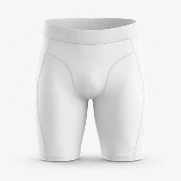 White compression shorts