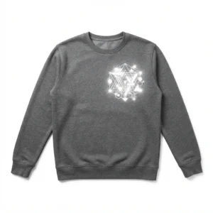 Charcoal crewneck with reflective star