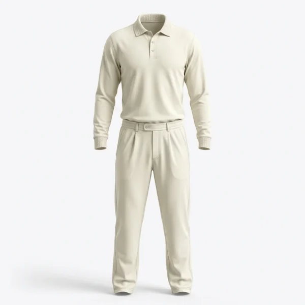 Custom Cricket Uniform – Classic Cream Whites Classic cream long sleeve cricket whites