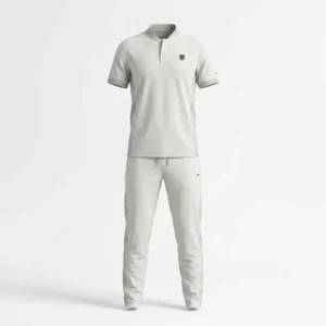 White short sleeve cricket uniform