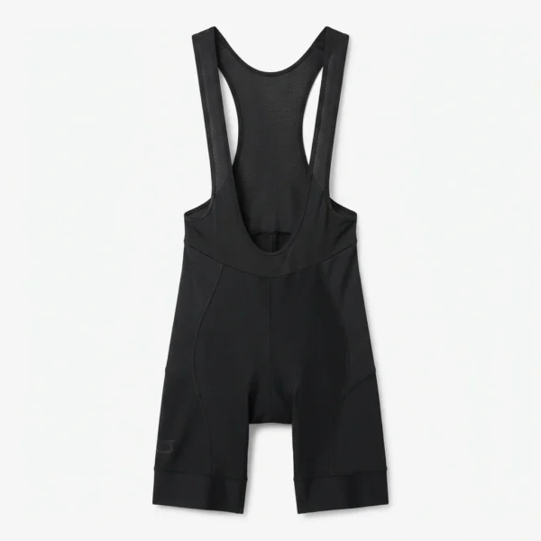 Custom Cycling Bib Shorts – Black Classic Bib Black cycling bib shorts with mesh straps