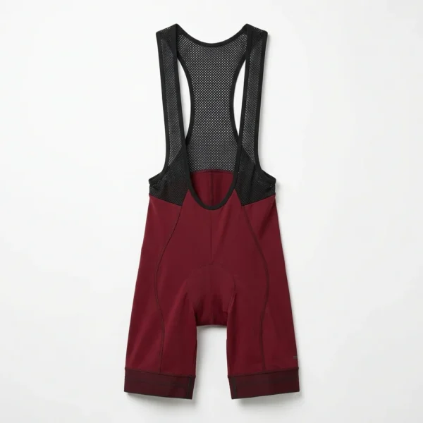 Burgundy cycling bib shorts