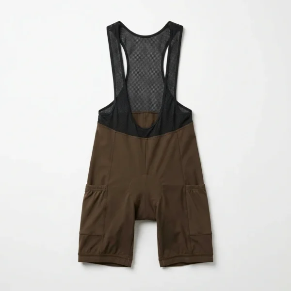 Custom Cycling Bib Shorts – Brown Gravel Cargo Bib Brown gravel cargo cycling bib shorts