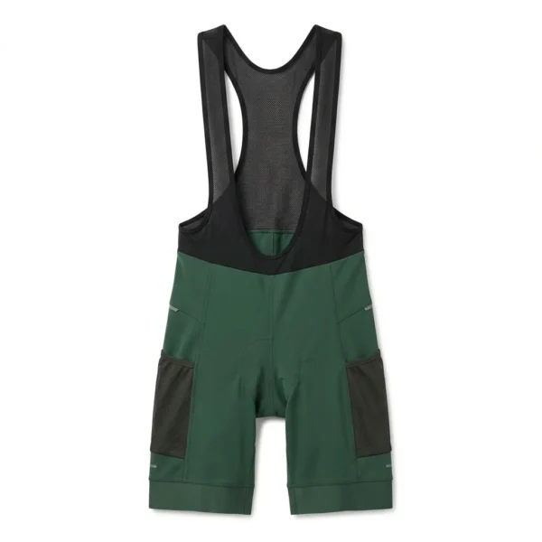 Forest green cargo cycling bib shorts