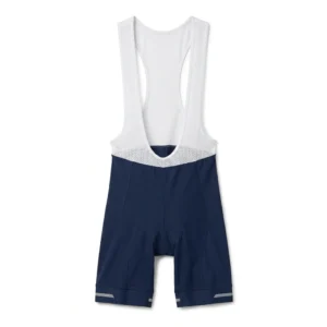 Custom Cycling Bib Shorts – Navy with White Straps Navy cycling bib shorts with white straps