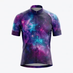 Galaxy nebula print cycling jersey