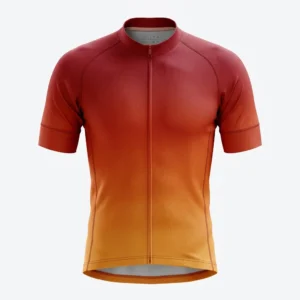 Red to orange gradient cycling jersey