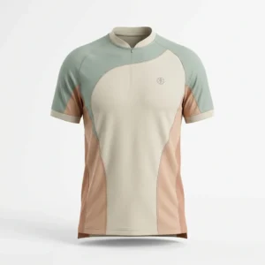 Sage and peach minimal dart jersey