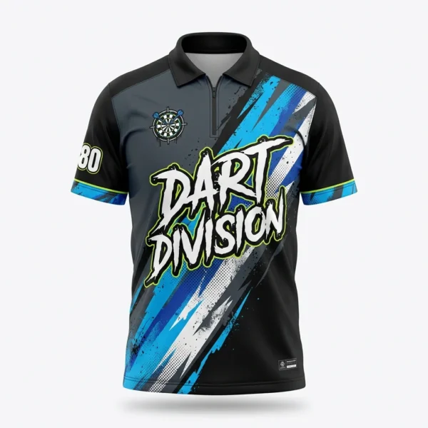 Black and blue graffiti dart jersey