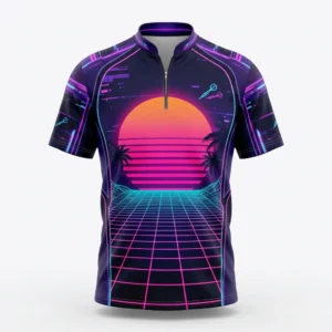 Synthwave sunset dart jersey