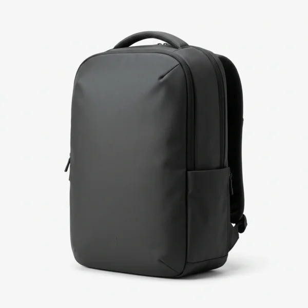 Minimal black everyday backpack