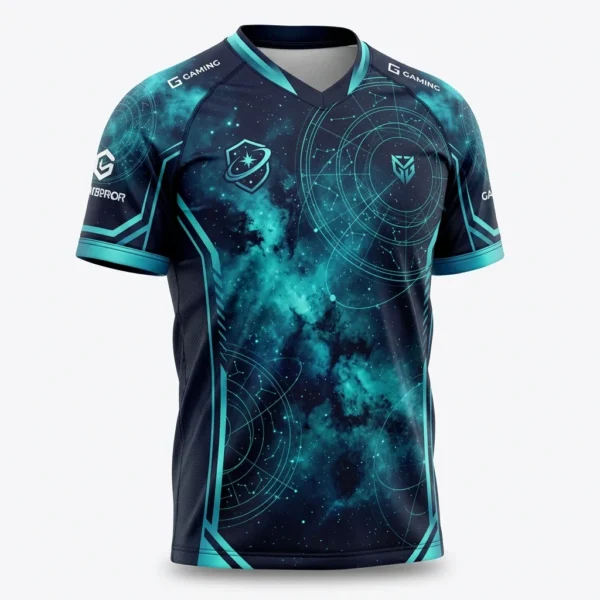 Teal nebula space esports jersey