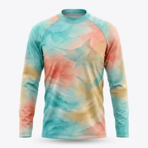 Custom Fishing Jersey – Watercolour Marlin Watercolour marlin long sleeve fishing shirt