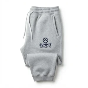 Grey joggers with thigh logo