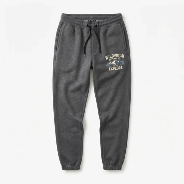 Charcoal joggers with embroidered logo