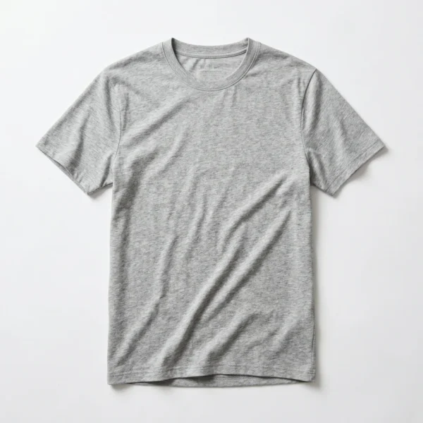 Custom T-Shirt – Heather Grey Classic Heather grey crew neck t-shirt